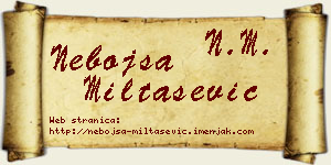 Nebojša Miltašević vizit kartica